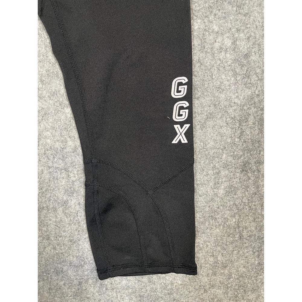 Golds Gym GGX Yoga Pants Women Small Black Purple Capri Leggings - Picture 3 of 5